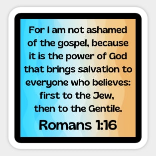 Bible Verse Romans 1:16 Sticker